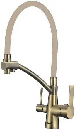 Savol S-L1805C смеситель для кухни бежевый/бронза (S-L1805C-12)