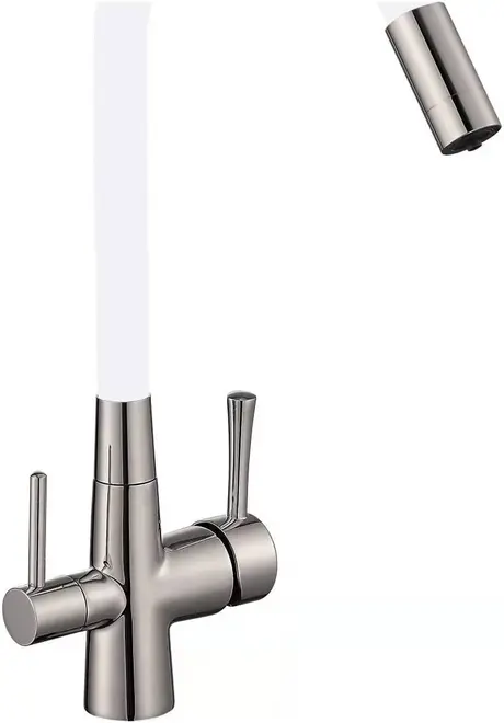 Savol S-L1806L смеситель для кухни со встроенным фильтром белый/сатин (S-L1806L-02)