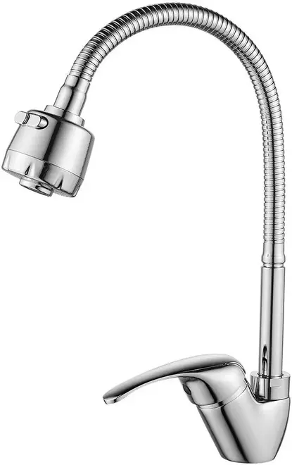 Rossinka Silvermix A35 смеситель для кухни с гибким изливом хром (A35-26)