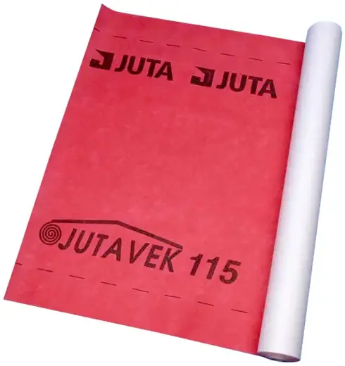 Juta Ютавек 115 подкровельная супердиффузионная мембрана (1.5*50 м) красная Чехия
