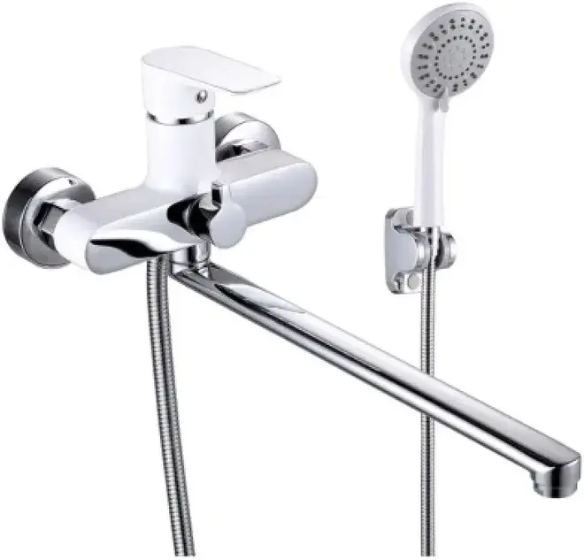 Vieir V263541 смеситель для ванны хром/черный излив 350 мм (V263541-C)