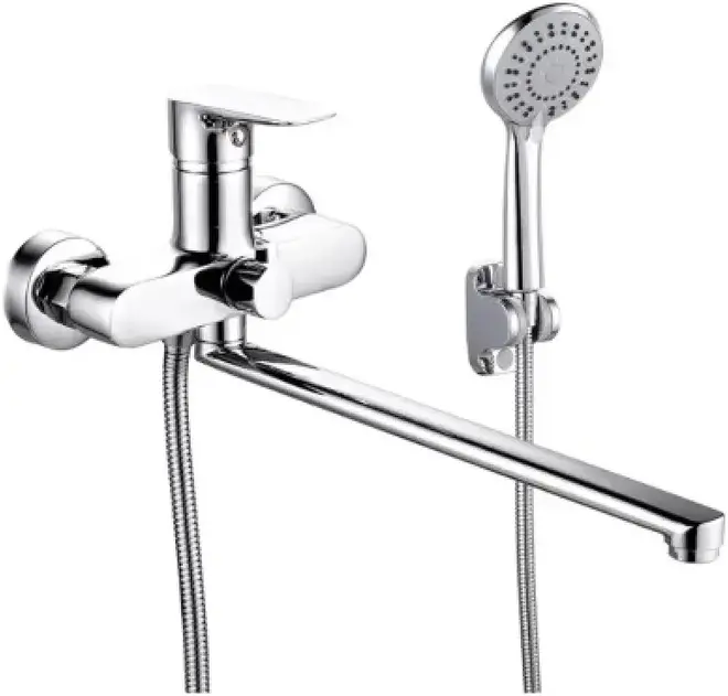 Vieir V263541 смеситель для ванны хром/черный излив 350 мм (V263541-C)