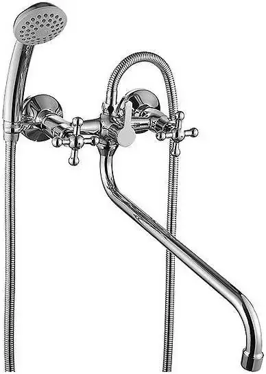 Rossinka Silvermix G02 смеситель для ванны хром излив 350 мм (G02-84)