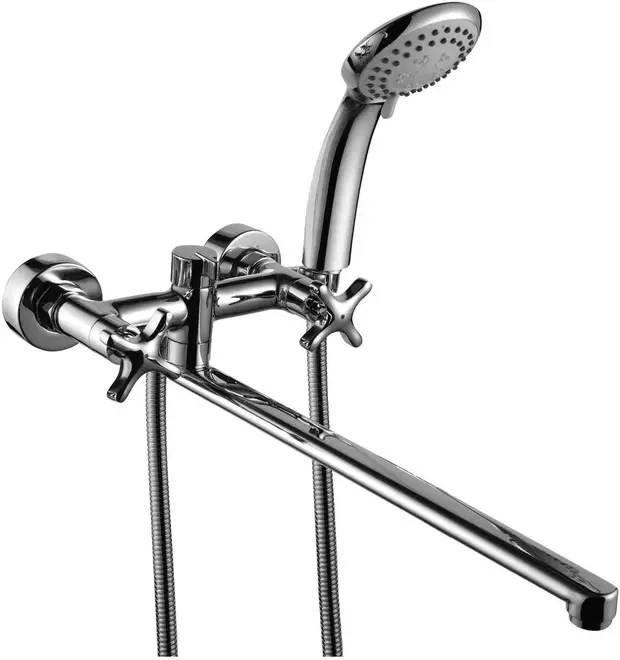 Rossinka Silvermix RS39 смеситель для ванны хром излив 350 мм (RS39-84)