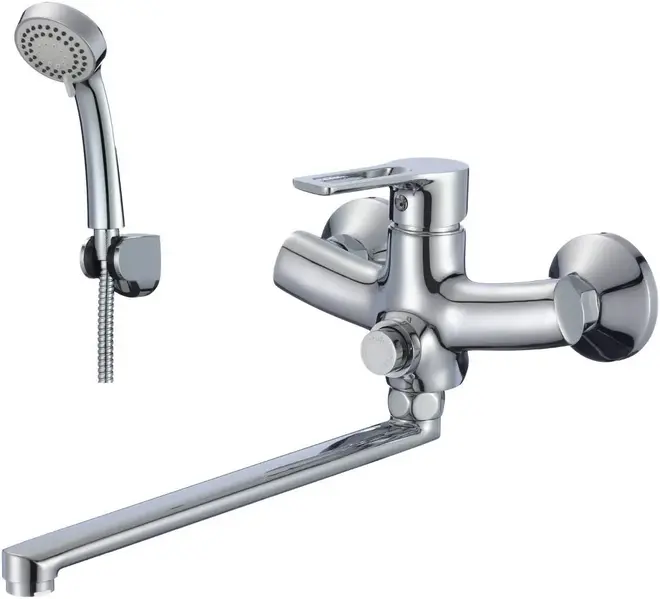 Rossinka Silvermix RS43 смеситель для ванны хром излив 350 мм (RS43-32)