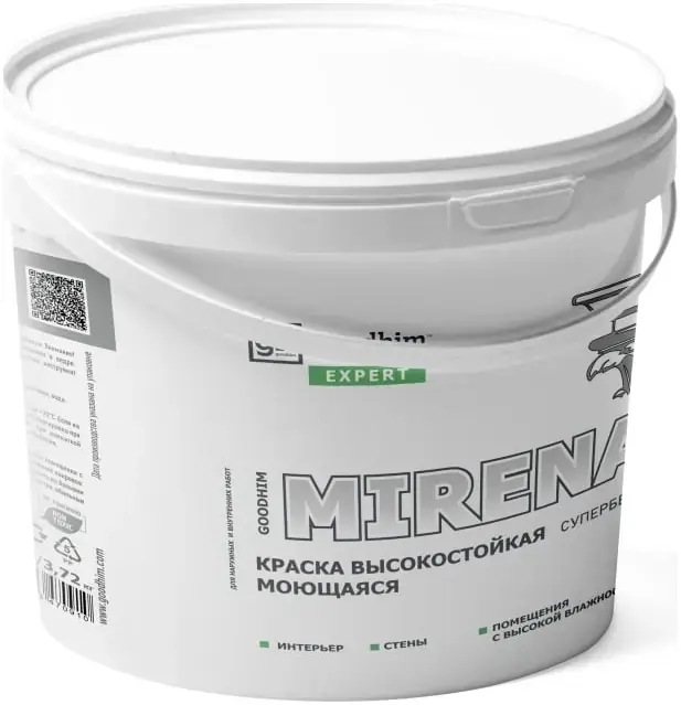 Goodhim Expert Mirena краска высокостойкая моющаяся (2.4 л) бесцветная