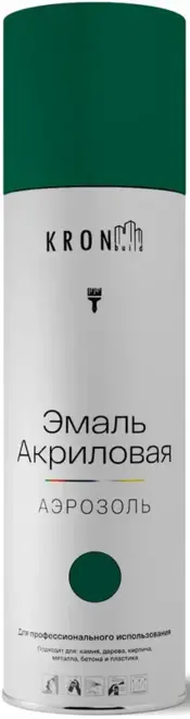 Kronbuild эмаль акриловая аэрозольная (520 мл) зеленый мох RAL 6005 глянцевая