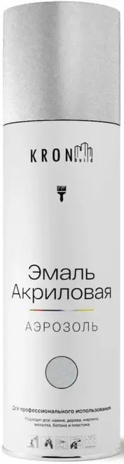 Kronbuild эмаль акриловая с металлическим эффектом (520 мл) хром металлик