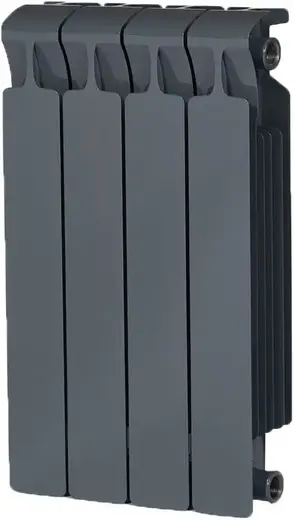 Рифар Monolit радиатор монолитный биметаллический 500 4 секции (320*577*100 мм) антрацит/черный