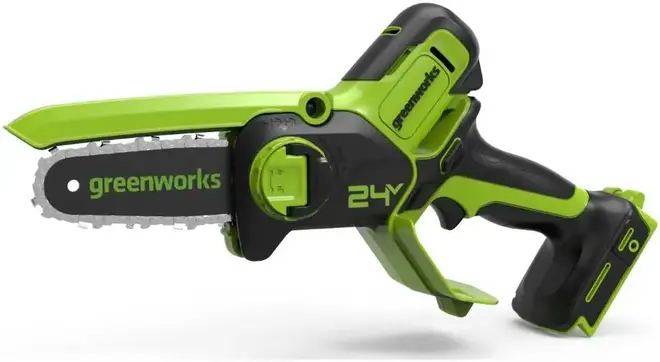 Greenworks G24MCS10 мини-пила цепная аккумуляторная (без АКБ) №2008207