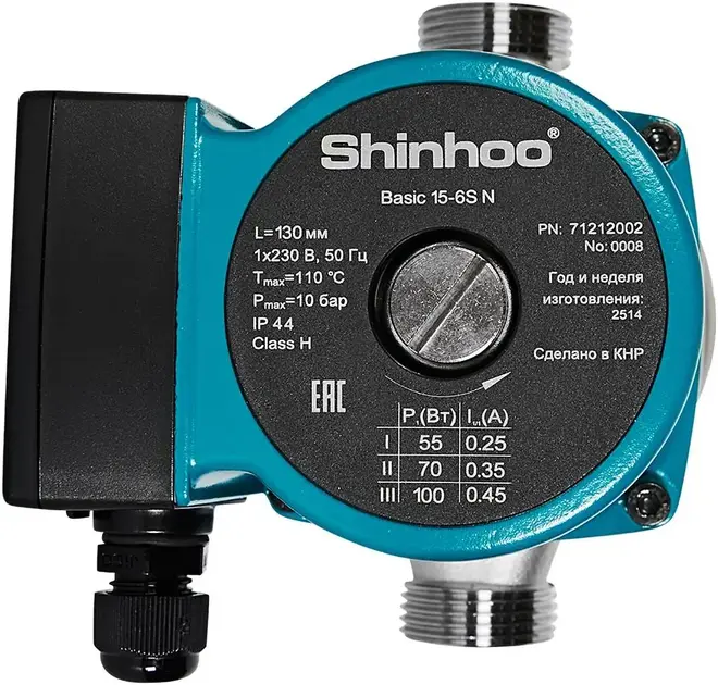 Shinhoo Basic 15-6S N 130 насос циркуляционный НС-1629698