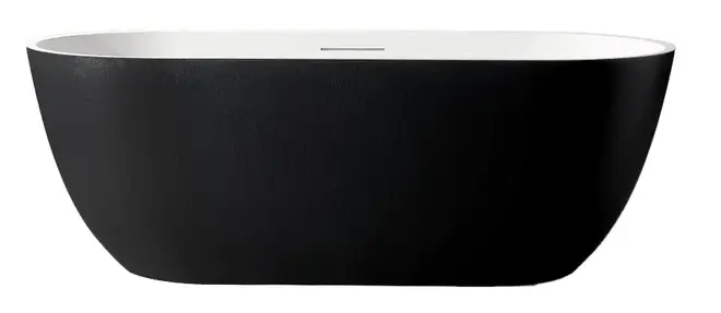 Abber Frankfurt AM9941 ванна из искусственного камня (черно-белая матовая 170 см х 75 см универсальная) AM9941BW