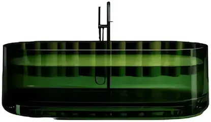 Abber Kristall AT9708 ванна прозрачная цветная (зеленая универсальная) AT9708Emerald