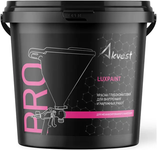 Аквест Pro Luxpaint краска глубокоматовая для внутренних и наружных работ (12 кг) белая