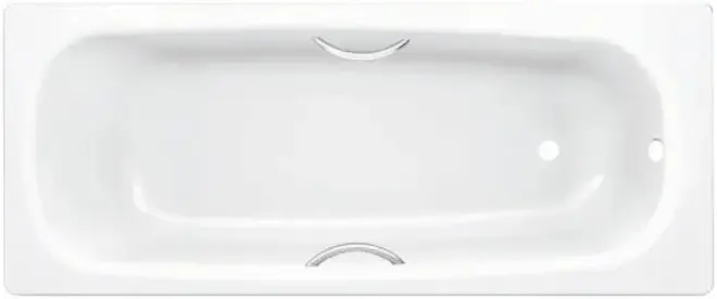 BLB Universal HG B70H/B ванна стальная с шумоизоляцией и отверстиями для ручек (белая универсальная) B70HTH001 Handles