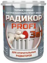 Красковия Радикор Profi грунт-эмаль термостойкая 3 в 1 для отопительных радиаторов (1 кг) сигнальная белая RAL 9003