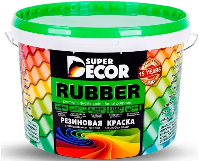 Super Decor Люкс краска фактурная для наружных и внутренних работ (12 кг) белая
