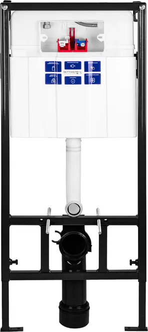 Bettoserb Sava Fix Slim инсталляция с клавишей смыва Smart черная матовая (Set40006471)