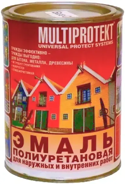 Мультипротект ПУ эмаль универсальная для наружных и внутренних работ (900 г) бесцветная база С матовая