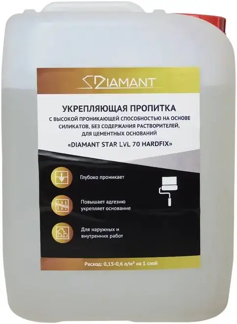 Диамант Star LVL 70 Hardfix пропитка укрепляющая (12 кг) бесцветная