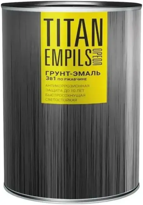 Ореол Titan грунт-эмаль 3 в 1 по ржавчине (8.5 кг) белая RAL 9010 гладкая