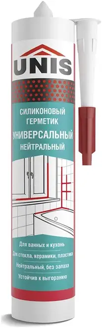 Юнис UN-80 герметик силиконовый универсальный (300 мл) асфальт