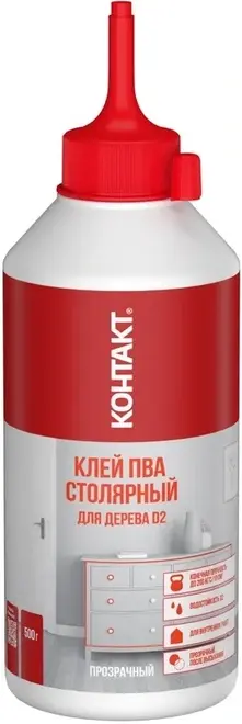 Контакт D2 клей ПВА столярный для дерева (500 г)