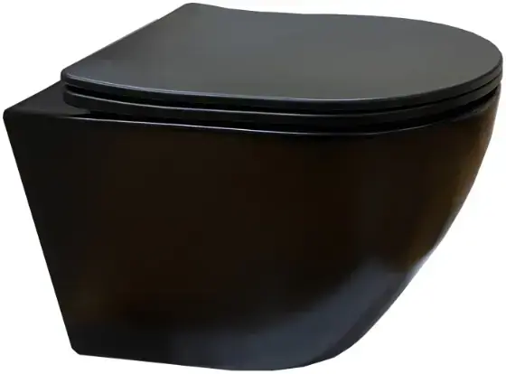 Cerutti SPA Sella Aria унитаз подвесной безободковый черный матовый MB, смыв круговой CT9160
