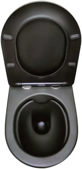 Cerutti SPA Sella Aria MBF унитаз подвесной безободковый черный матовый смыв круговой CT10016