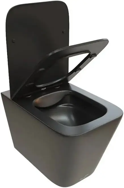 Cerutti SPA Maiella Aria унитаз подвесной безободковый черный матовый смыв круговой CT9163