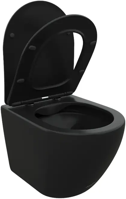 Cerutti SPA Ticino Aria унитаз подвесной безободковый черный матовый MB, смыв круговой CT8918