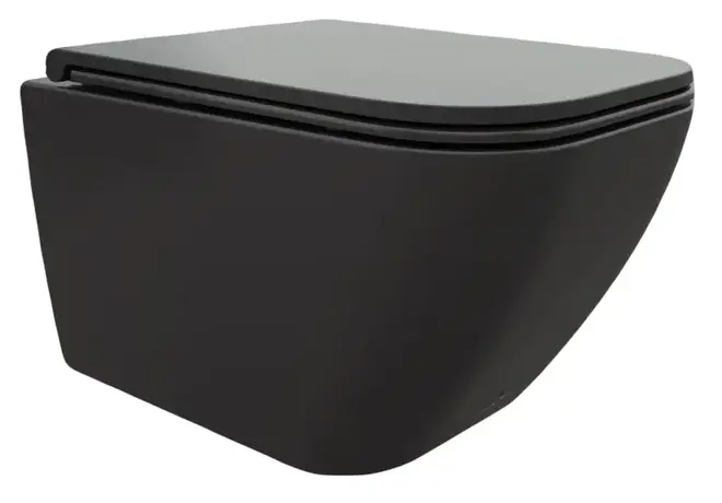 Cerutti SPA Mimi Aria унитаз подвесной безободковый черный матовый MB, смыв круговой CT8920
