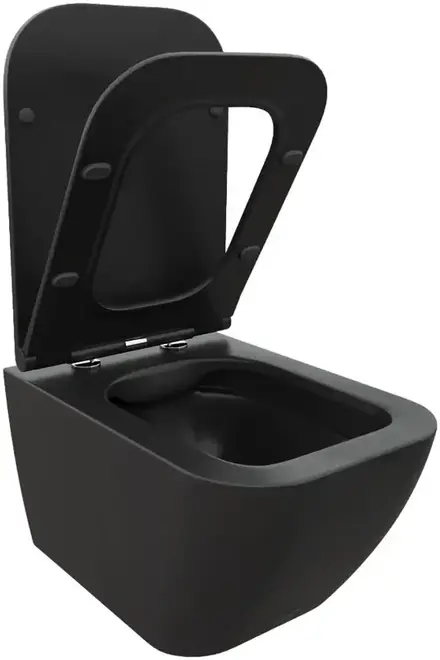 Cerutti SPA Mimi Aria унитаз подвесной безободковый черный матовый MB, смыв круговой CT8920