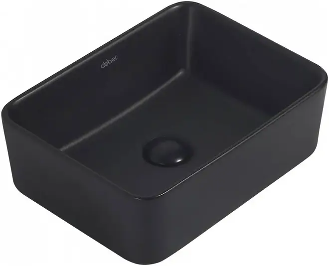 Abber Rechteck AC2213 раковина накладная (черная матовая) AC2213MB