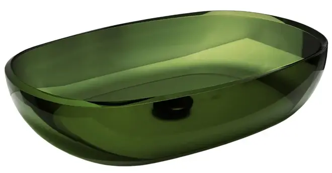 Abber Kristall AT2805 раковина накладная прозрачная (зеленая) AT2805Emerald