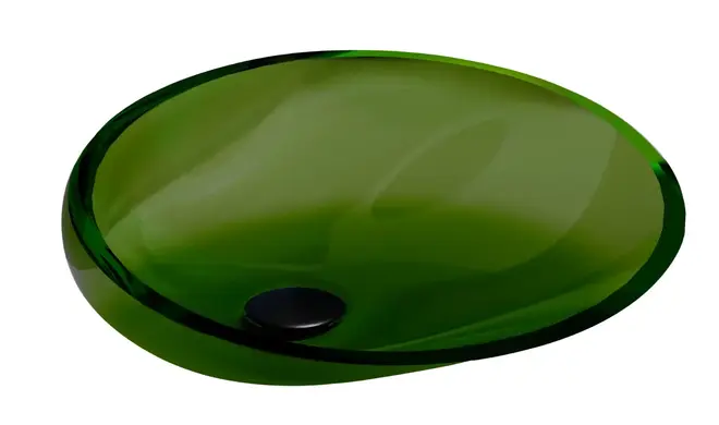 Abber Kristall AT2812 раковина накладная прозрачная (зеленая) AT2812Emerald