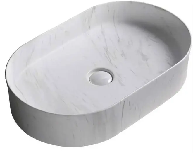 Cerutti SPA CR0055 раковина накладная (500 мм мрамор белый матовый) CR0055 MMW1