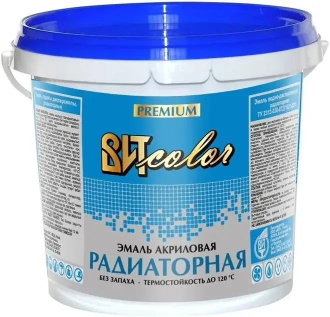 Вит Color Радиаторная эмаль водно-дисперсионная (900 г) белая (до 120°С)