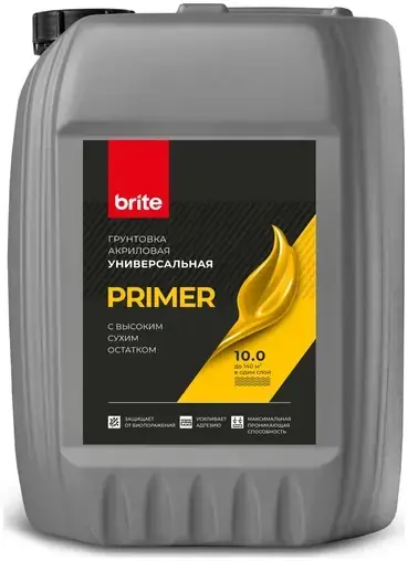 Brite Primer грунтовка акриловая универсальная с высоким сухим остатком (10 л)