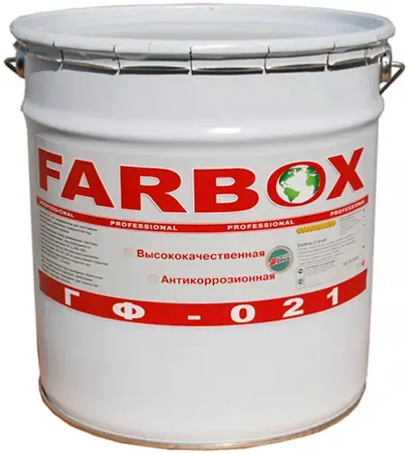 Farbox ГФ-021 грунтовка по металлу (20 кг база серая)
