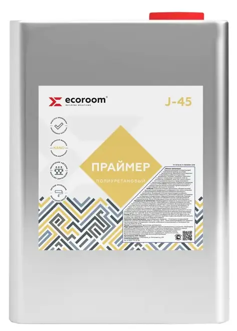 Ecoroom J-45 праймер полиуретановый (5 л) желто-коричневый
