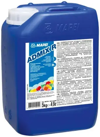 Mapei Admix R грунтовка на основе синтетических смол в водной дисперсии (5 кг) молочно-белая
