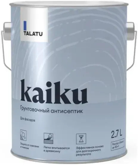 Talatu Kaiku грунт-антисептик для фасадов (2.7 л) бесцветный