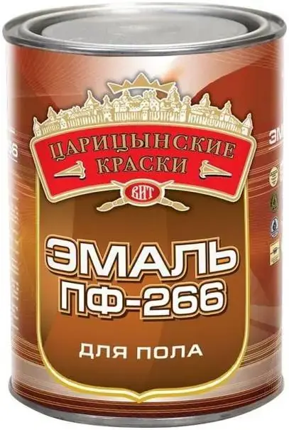 Вит ПФ-266 Царицынские Краски эмаль для пола (800 г) желто-коричневая