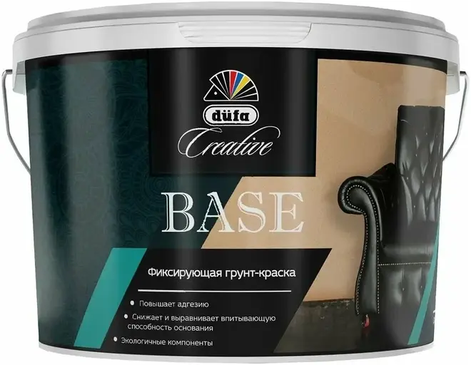 Dufa Creative Base грунт-краска фиксирующая (4 кг) белая