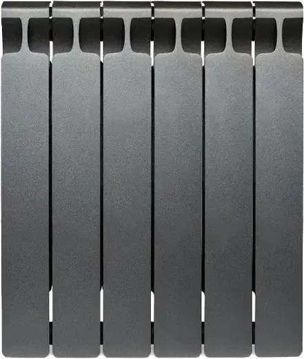 Рифар Monolit радиатор монолитный биметаллический 500 6 секций (480*577*100 мм) серый/титан