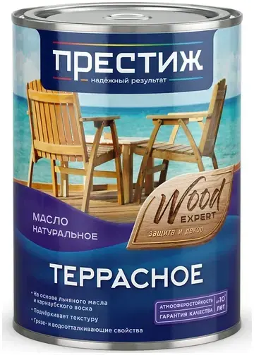 Престиж Wood Expert Террасное масло натуральное (900 мл) бесцветное