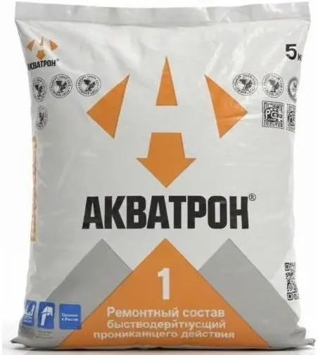 Акватрон 1 состав ремонтный быстротвердеющий (5 кг)