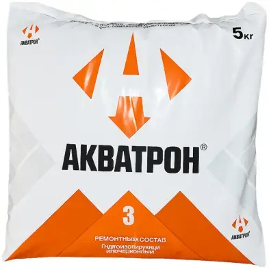 Акватрон 3 состав ремонтный гидроизолирующий Л (5 кг)