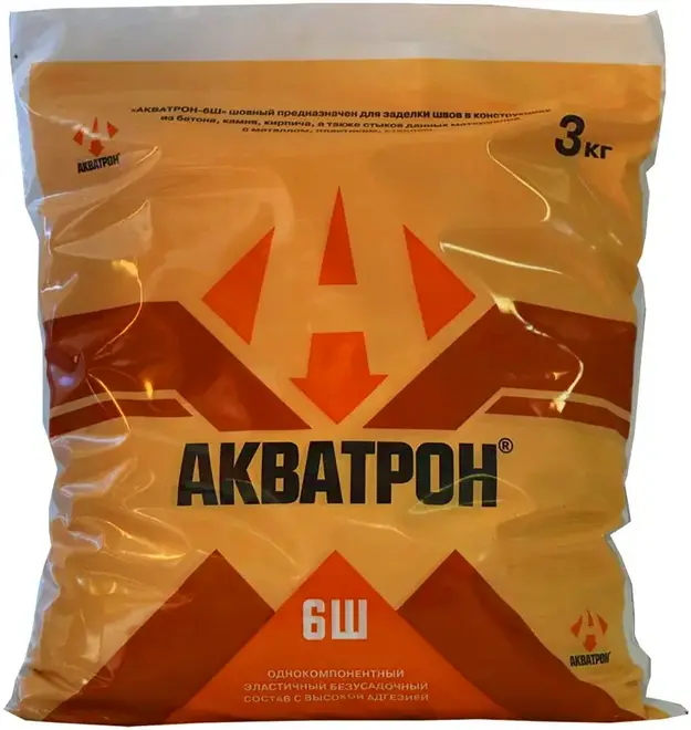 Акватрон 6Ш Шовный состав эластичный безусадочный однокомпонентный (3 кг)